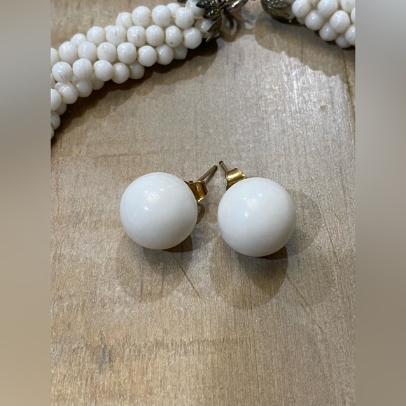 Vintage Jadeite 5 Strand twisted necklace 1950s - Picture 3 of 13